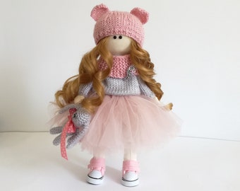 Rag doll /Cloth doll/ Tilda doll/ 11inch doll clothes /Fabric doll/ Art doll only/ Tilda fabric/ Waldorf doll/ Girl textile doll