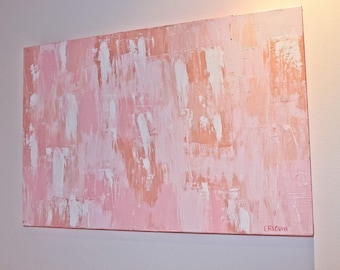 Heartfelt Pastel Pinks - 51cm (W) x 76cm (H) x 3.8cm (D)