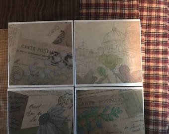 Set of 4 Coasters- Decorative
