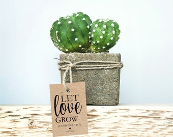 Let love grow tag, wedding favor tags, gift label printable template, wedding favor label template, favor tags instant PDF editable text