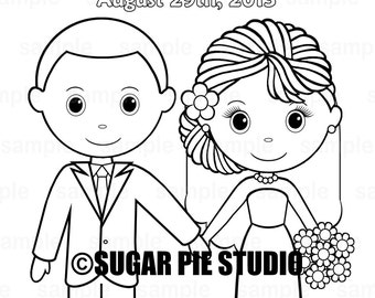 Printable Personalized Wedding coloring activity book Favor Printable Personalized Wedding coloring activity book Favor