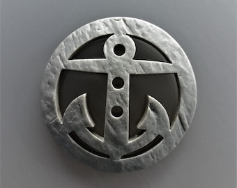Button anchor 4.8 cm grey plastic
