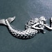 Mermaid Charm Pendant Antiqued Silver Mermaid Pendant Fairy Tale Pendant Mythical Charm Pendant 3" 1 piece Large Focal Pendant Ornate