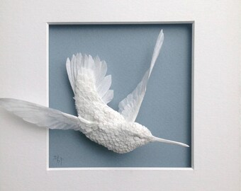 Paper Hummingbird Sculpture Art A Visitor Made to Order