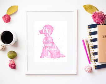 Oy with the Poodles Already Watercolor Print