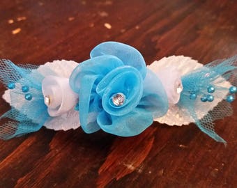 Stunning Blue Rose Hair Barrette-Bridal Barrette-Valentine's Day Barrette- Any Special Occasion Barrette