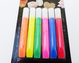6 pen painting 3D red phosphorescent blue pink green yellow orange all fiber media plastic wood polystyrene