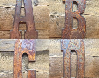 4" Rusty, Rustic, Rusted Metal Letters - Make your own Sign, Gift, Art