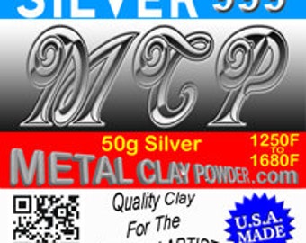 The Original - MCP - Metal Clay Powder 999+ 50g Fine Silver Clay!