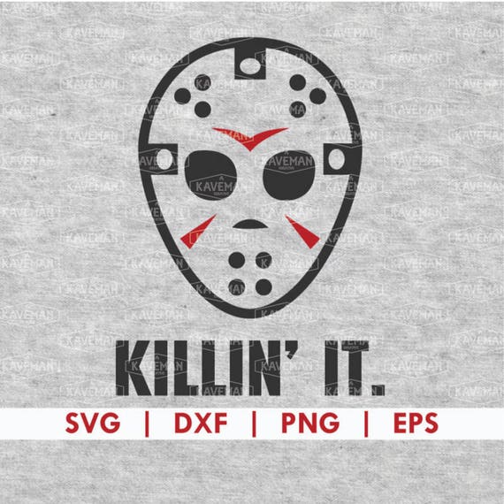 Download Halloween Friday The 13th Jason Mask SVG DXF Silhouette Cameo