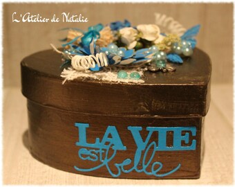 Jewelry box, secret heart shaped box