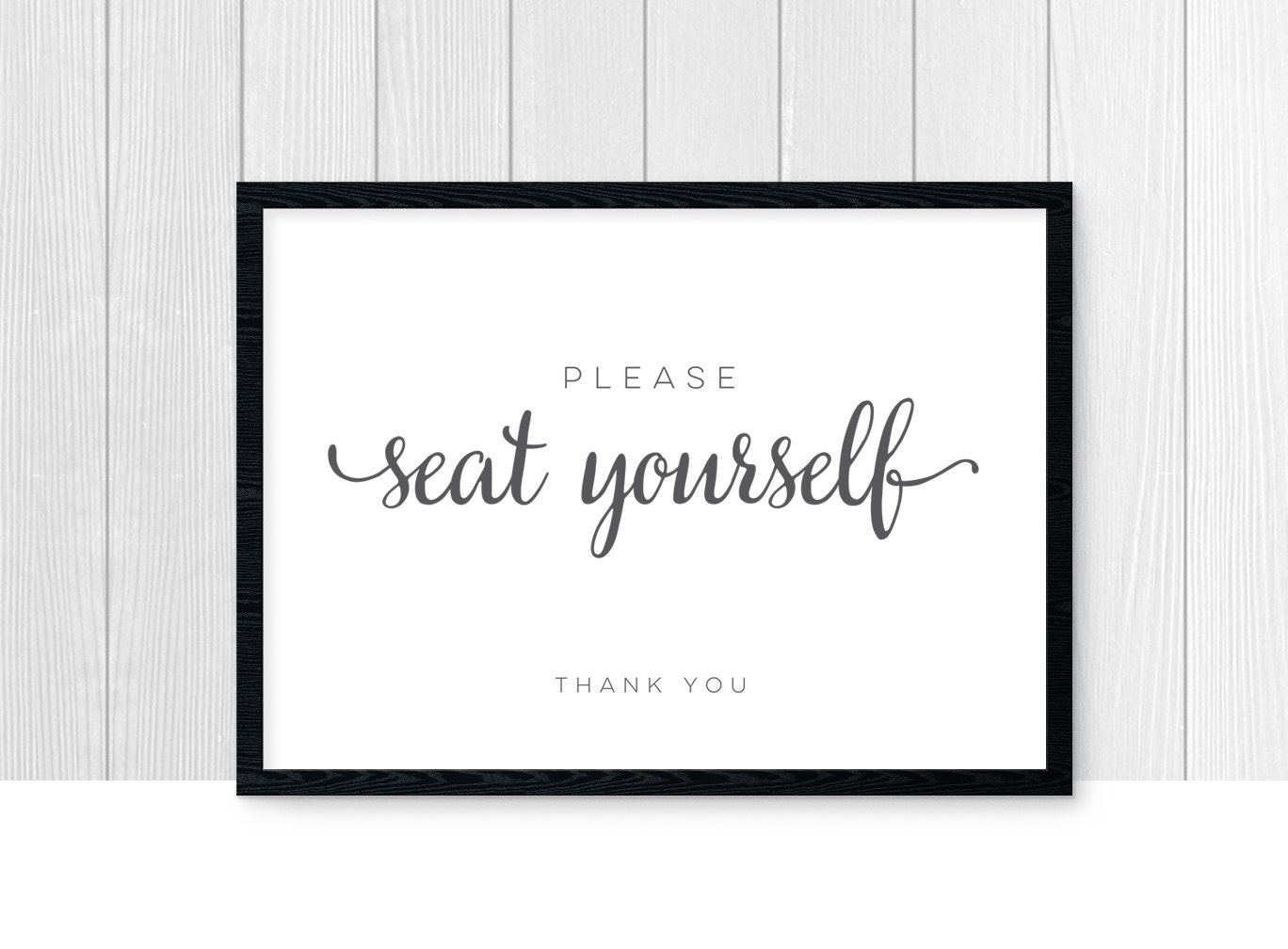 Please Seat Yourself sign instant download printable