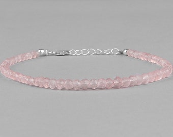 Rose Quartz*Rose Quartz Jewellery*Rose Quartz Bracelet*AA Rose Quartz*Beaded Jewellery Bracelet*Gemstone