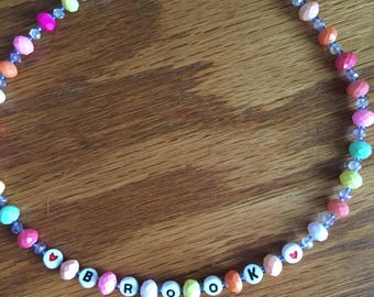 Personalized Youth Bead Necklace 16"-20"
