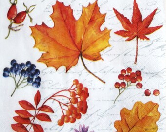 decoupage paper napkin Decoupage paper supplies Napkins for decoupage fall