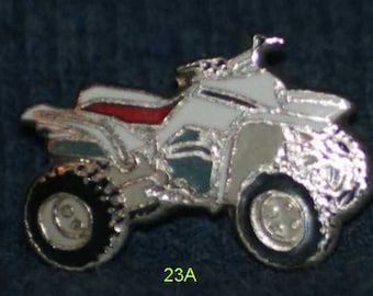 vintage 4-wheeler hat pin and pin back -- 23a