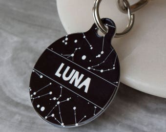 Personalised Constellation Pet ID Tag - Dog Name Identification
