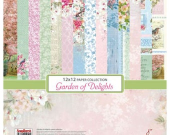Scrapbooking paper pad Garden of delights Scrapberry's spring flowers