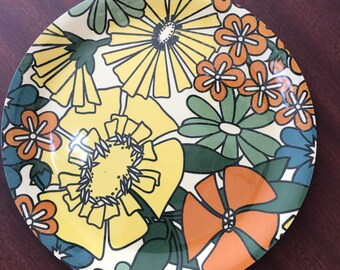 Vintage Mod 60's Flower Platter
