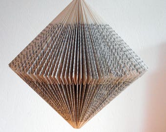 Book origami hanging