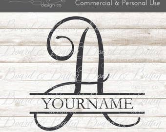 Split Letter A SVG - Split Monogram A svg - Initial A svg - svg file designs - letter a svg - last name monogram svg files for cricut SPM2