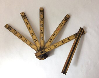 Vintage Ridgid Extension Rule Carpenters Ruler 6 Foot Folding