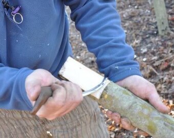3 DAY SALE - Native American high carbon Forged Steel Mocotaugan Crooked Carving knife Right Handed