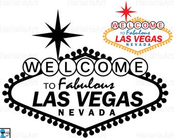 Las Vegas sign blank Clipart / Cutting Files Svg Png Jpg Dxf