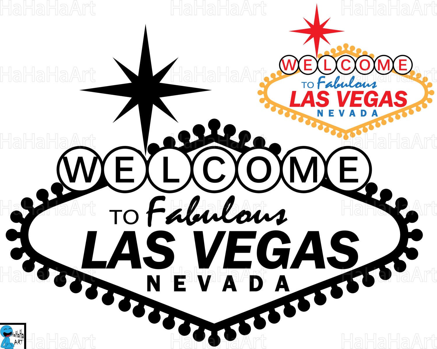 Las Vegas sign Clipart / Cutting Files Svg Png Jpg Dxf