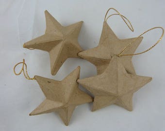 Set of four cardboard stars to decorate