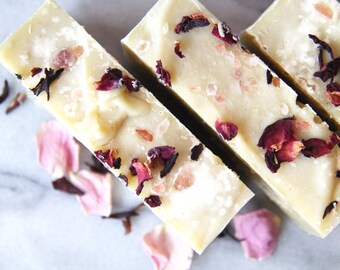 Grapefruit + Jasmine Himalayan Salt Bar Soap | Coconut Milk + Seaweed Soap | Vegan Soap | All Natural Soap | Organic Soap | Palm Oil Free