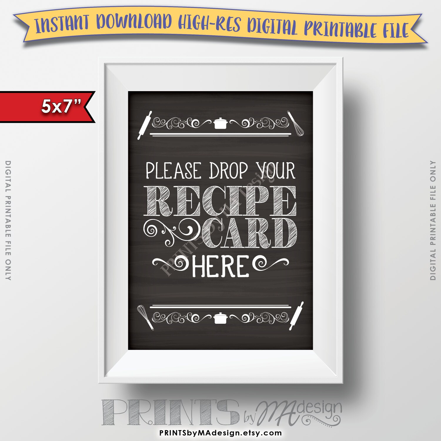 recipe cards 5x7