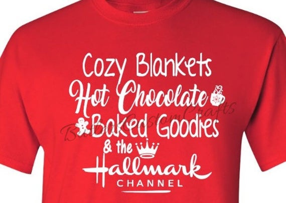 hallmark christmas wearing shirt