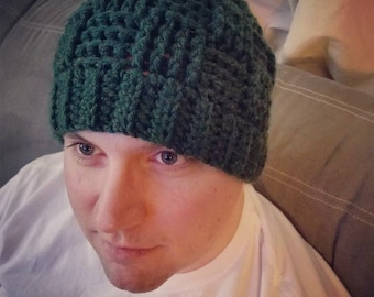 Basketweave Crochet Beanie