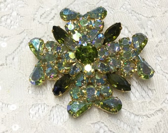 Vintage AB Olivene Sparkling Maltese Cross Brooch