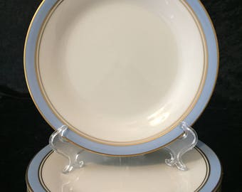 Set of Five (5) Bread and Butter Plates by Noritake in Ivory & Azure 7279