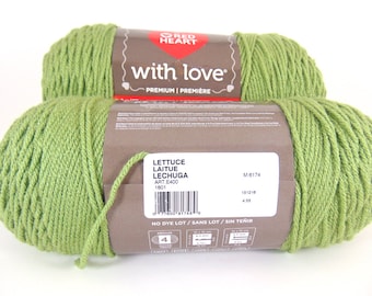 Lettuce - Red Heart With Love worsted weight 100% acrylic yarn - 2600