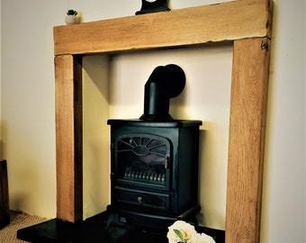 Contemporary OAK FIRE SURROUND