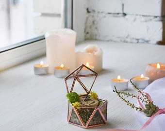 Glass proposal box Engagement ring box Copper ring box Glass ring pillow Geometric ring box Ring bearer box Glass ring bearer Marry me box
