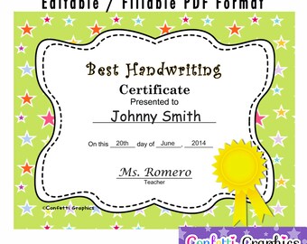 senior superlative certificate