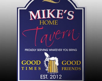 Personalised Bar Sign Custom pub Sign for Home, Wooden Bar Sign, Home Bar Decor Wood Groomsmen Gift Ideas Housewarming gift Man Cave Sign