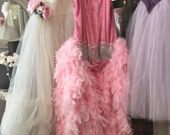 Wonderful Vintage Showgirl Costume Dance costume Pink