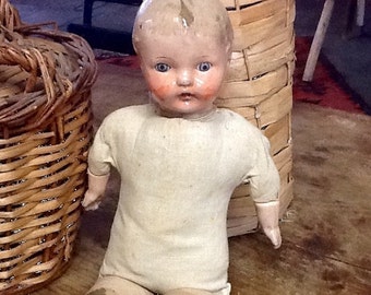 Vintage Composition and Cloth Doll