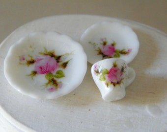 dollhouse miniature cup and saucer
