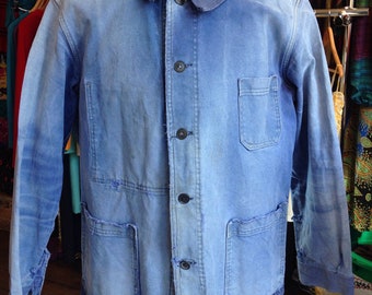 Patched and Faded 1950s Work Jacket