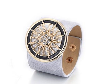 Silver Sun Cuff Bracelet