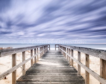 Beach Hampton Way Boardwalk Photograph Photo Print 8x10 Long Exposure