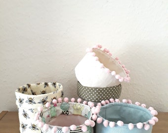 Cactus pot, Fabric pot, cotton wool holder, tissue holder, storage pot