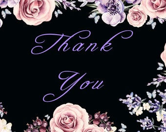 Butterflies and Roses Thank You Card