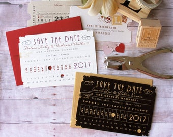 Punch Card Ticket - Union Station Train Depot Save the Date for Wedding, Birthday, Baby Shower, Bridal Shower, Bar Mitzvah and Bat Mitzvah